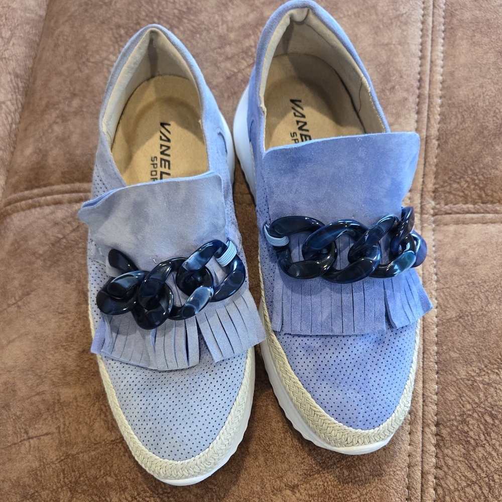 Vaneli Blue Suede Sneaker